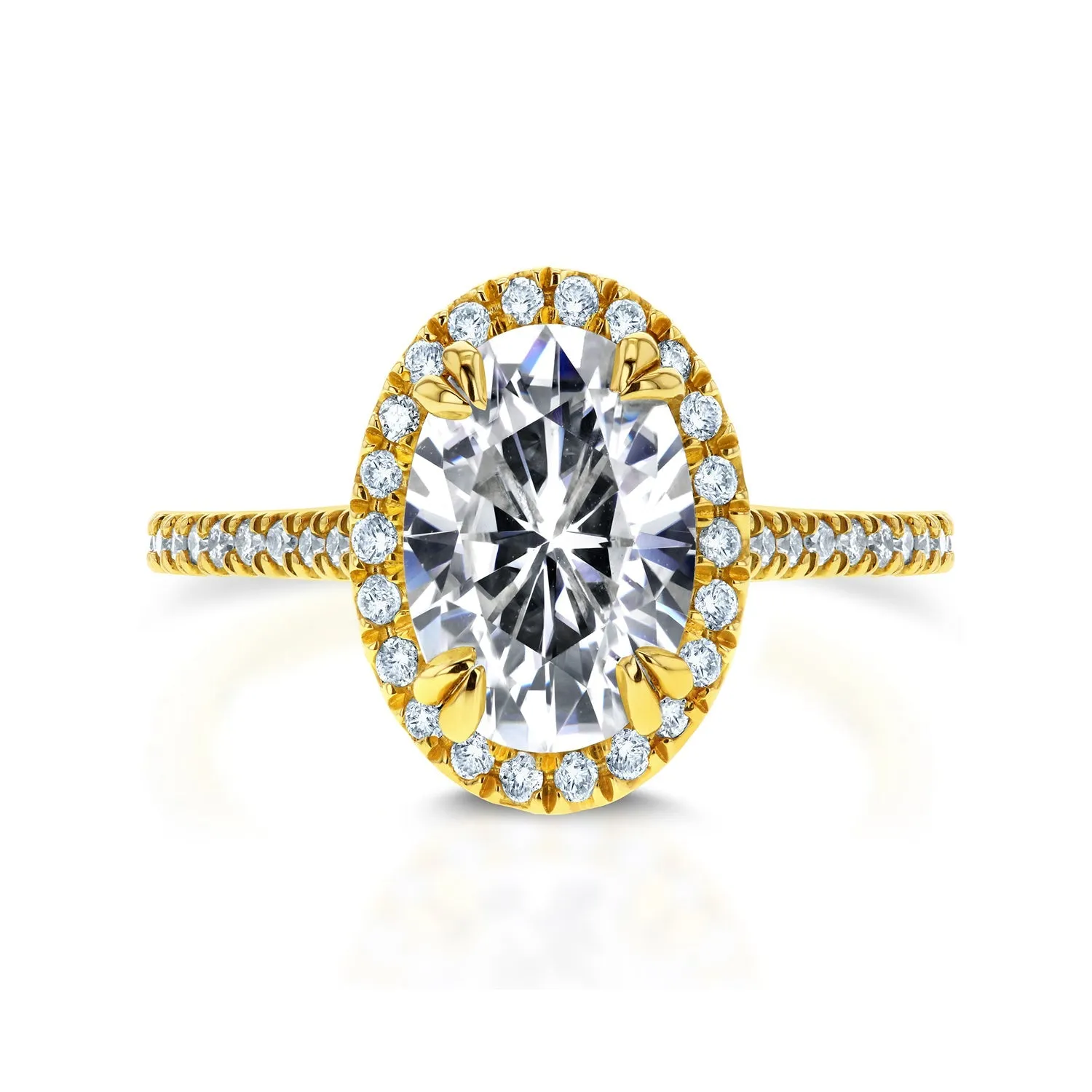 1-4/5ct.tw Oval Halo Basket Cathedral Ring