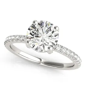 14K Engagement Ring with Diamond Crown