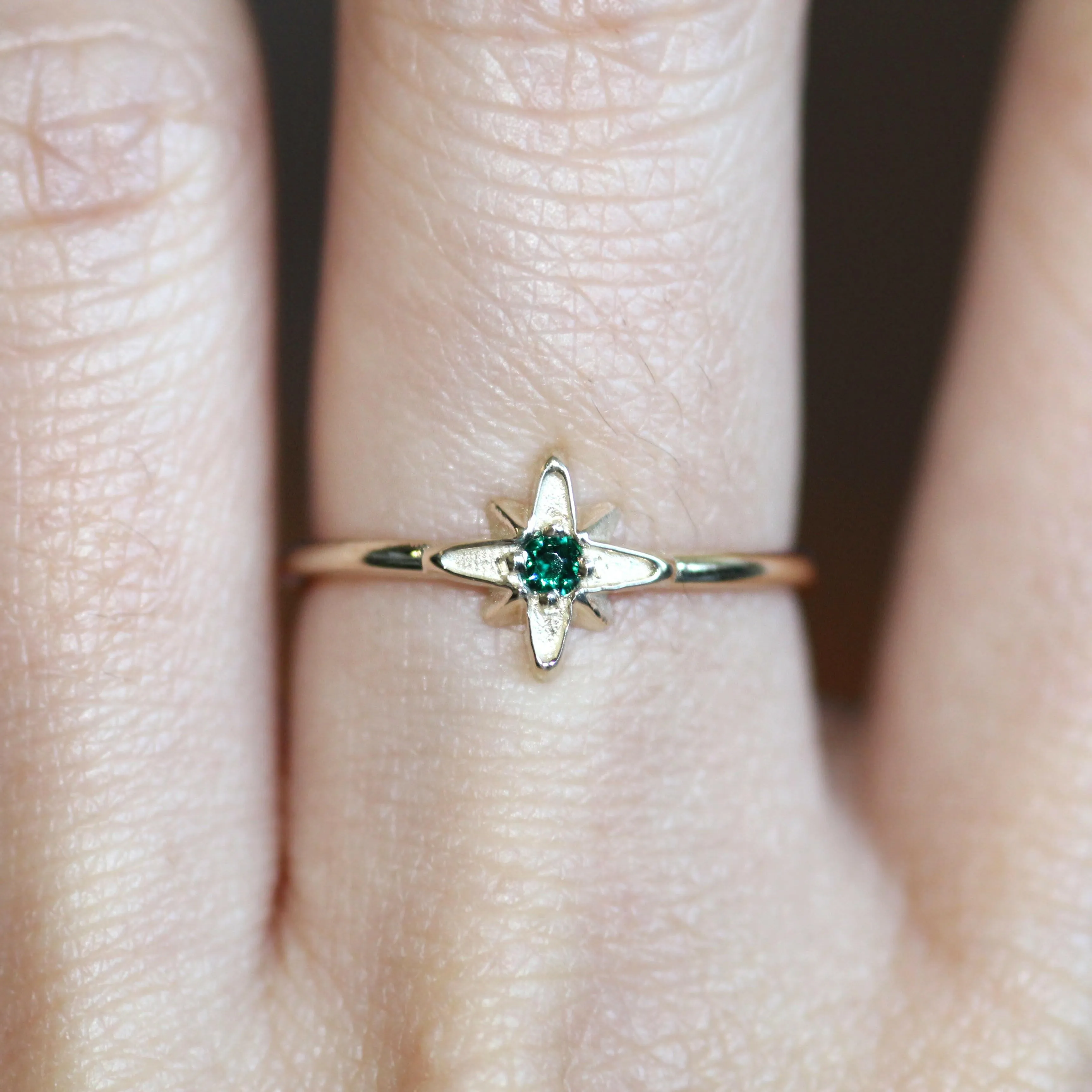 14k North Star Birthstone Ring by VicStoneNYC Fine Jewelry