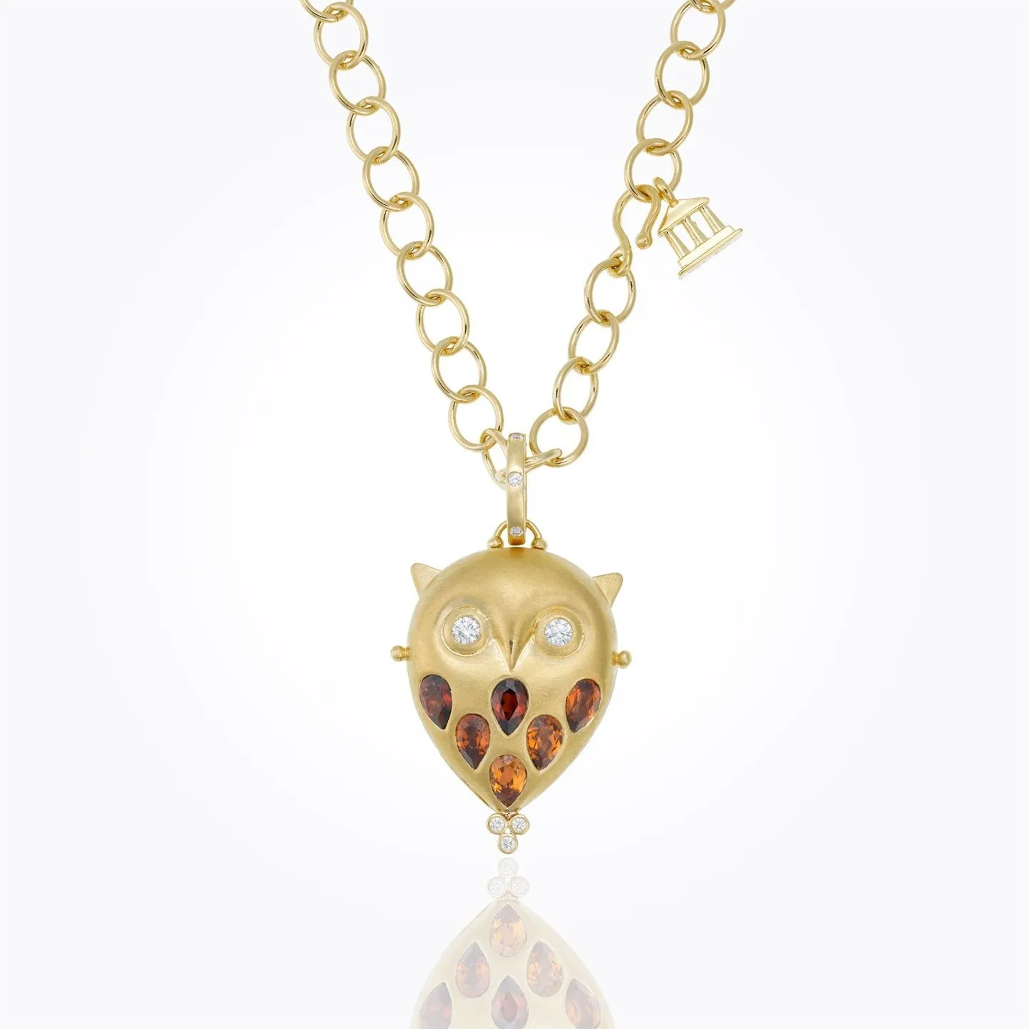 18K Owl Locket