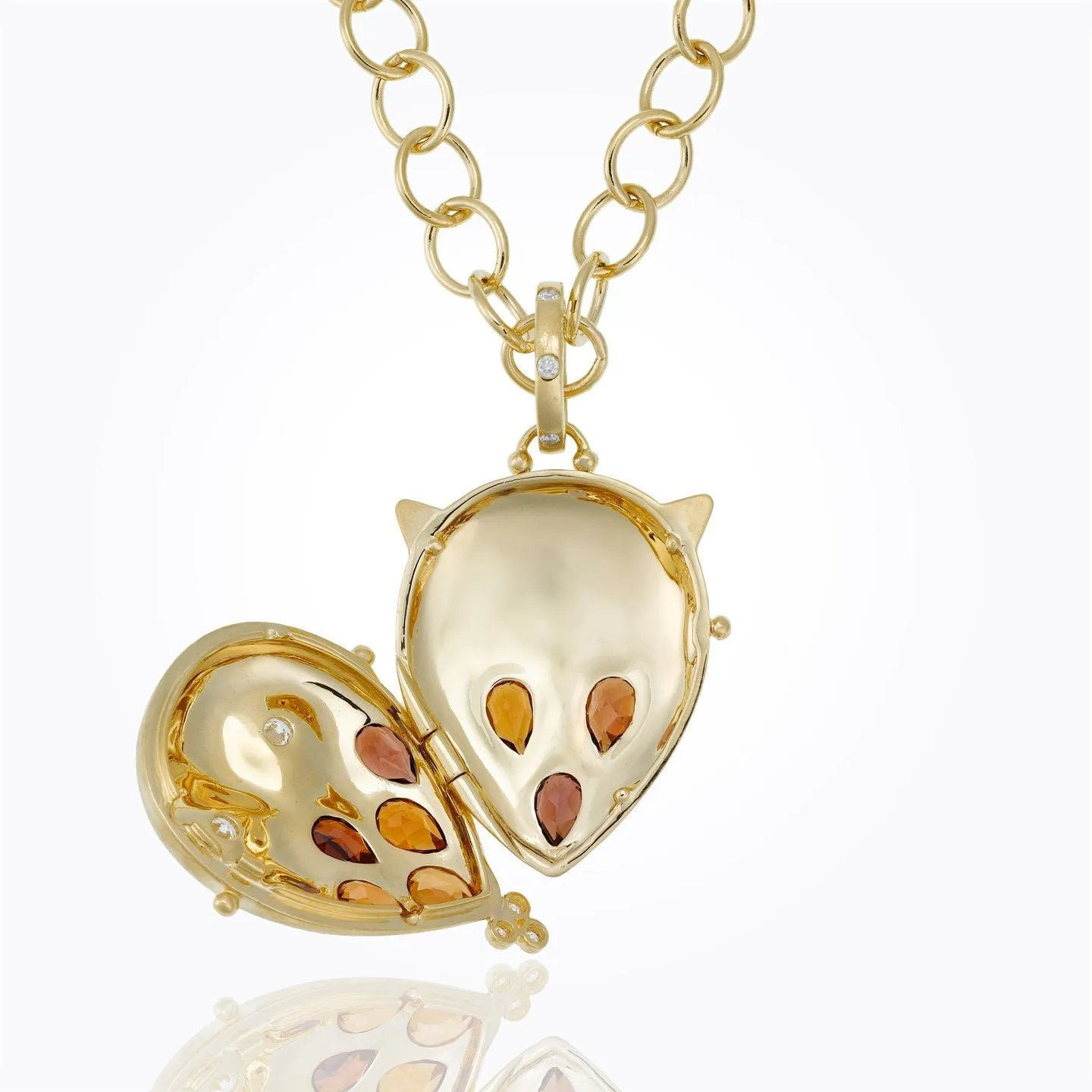 18K Owl Locket