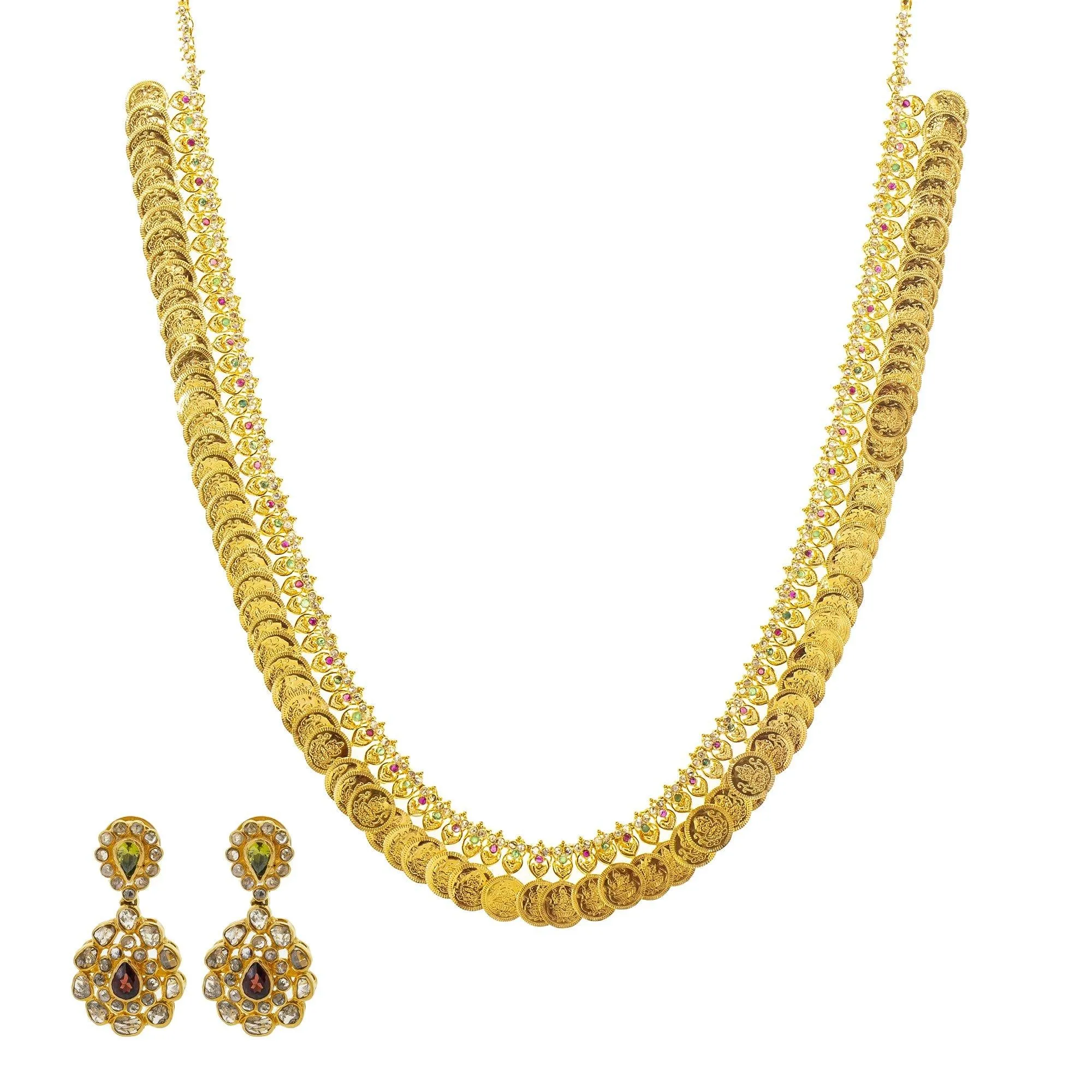 22K Gold & Uncut Diamond Advika Jewelry Set