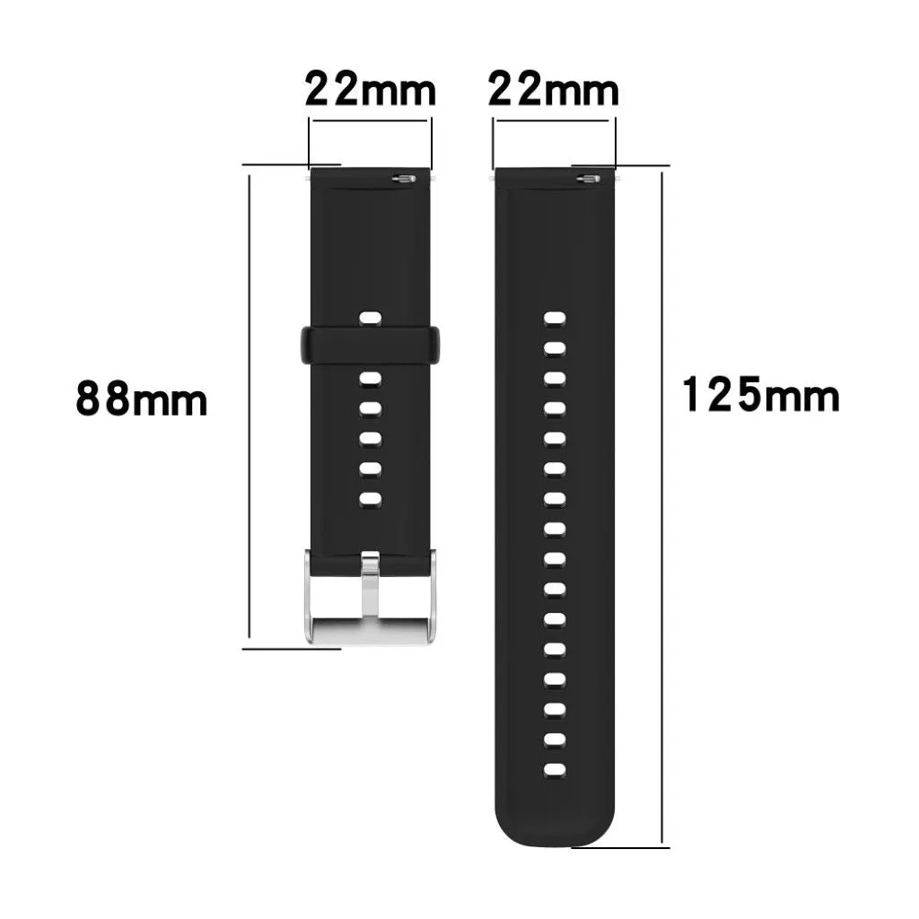 22mm sporty silicone watch strap for Huawei watch - Dark Green