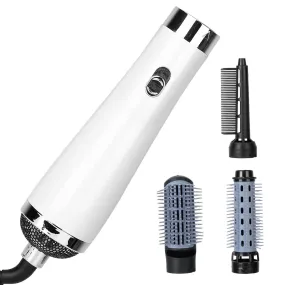 3 In 1 Hot Air Brush One-Step Hair Dryer Comb 3 Interchangeable Brush Combs Volumizer Hair Curler Straightener 66.93in