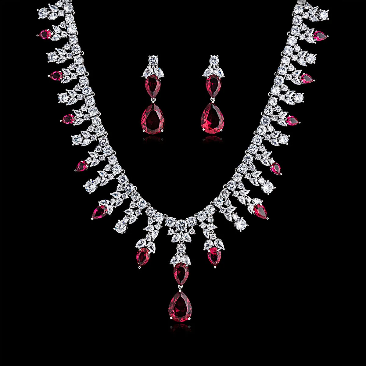 5A Cubic zirconia Necklace Earring Set for Wedding,Bridal Jewlery CN10160