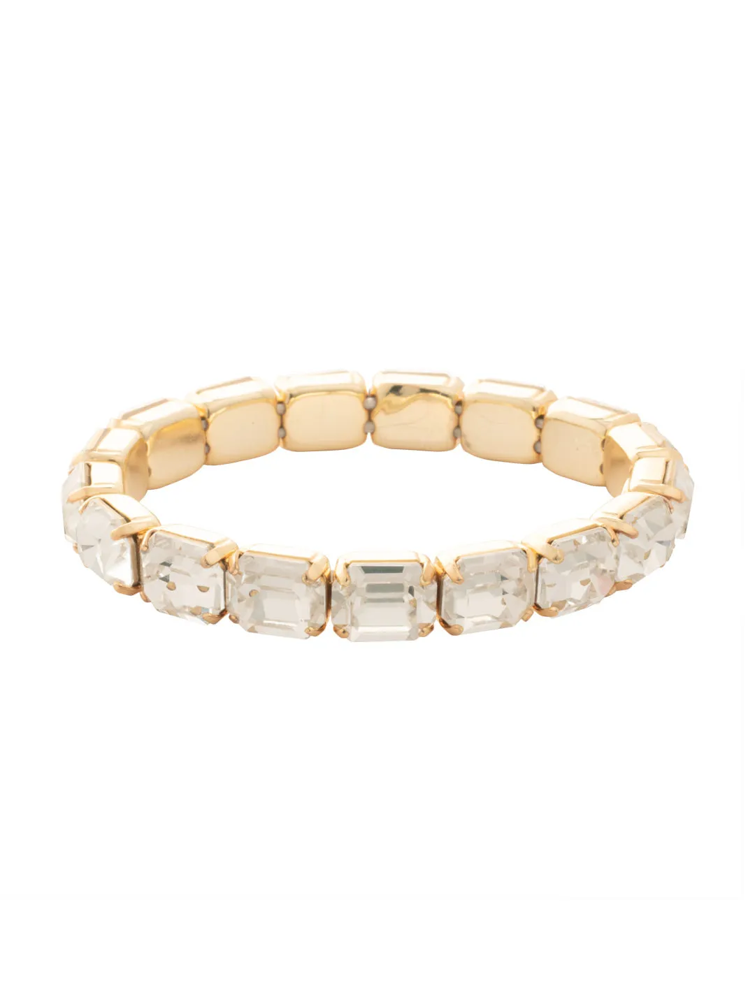 7 Inch Easton Emerald Cut Stretch Bracelet - BFS30BGCRY