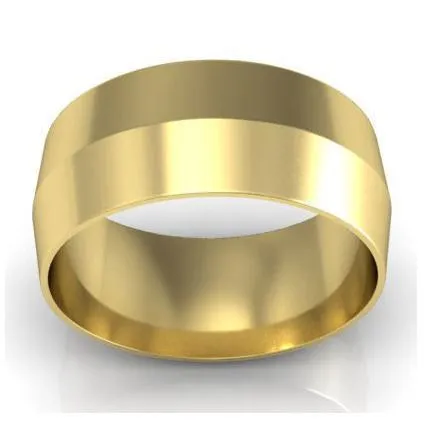 8mm Knife Edge Wedding Ring in 14kt Gold