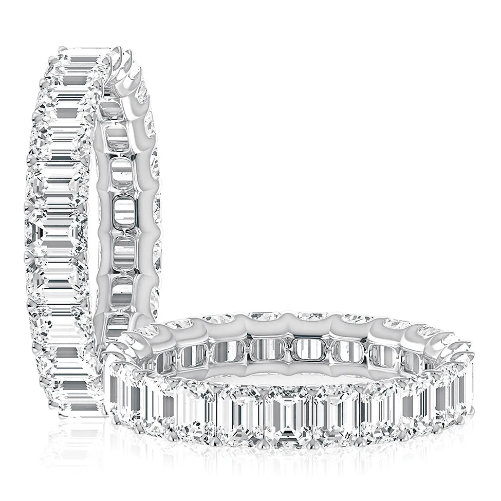 A. JAFFE Anniversary/Eternity Diamond Wedding Ring in 18K White Gold (4.37ctw)