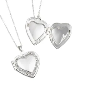 A Touch Of Sparkle Heart Locket, Personalised Gift