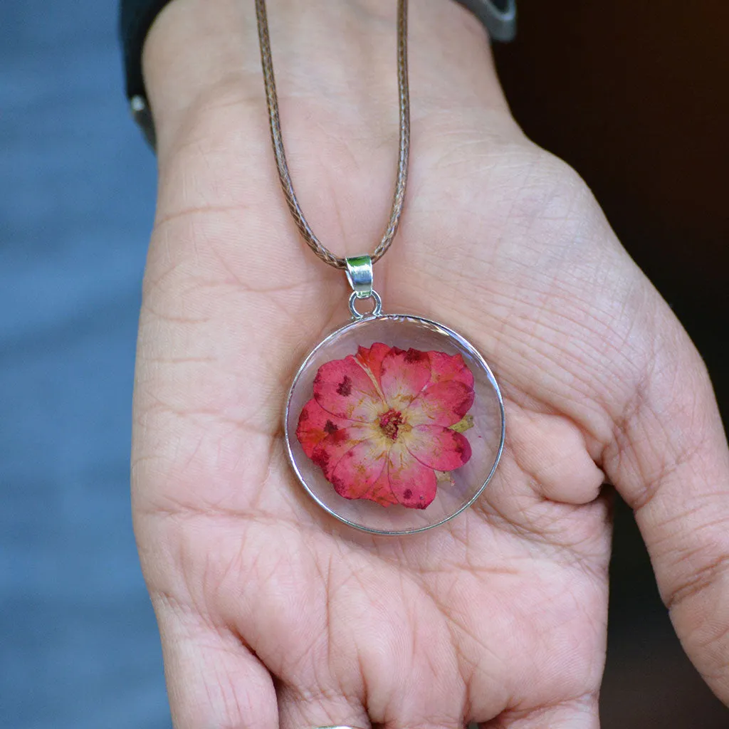 A Wild Rouge Real Dried Flower Necklace