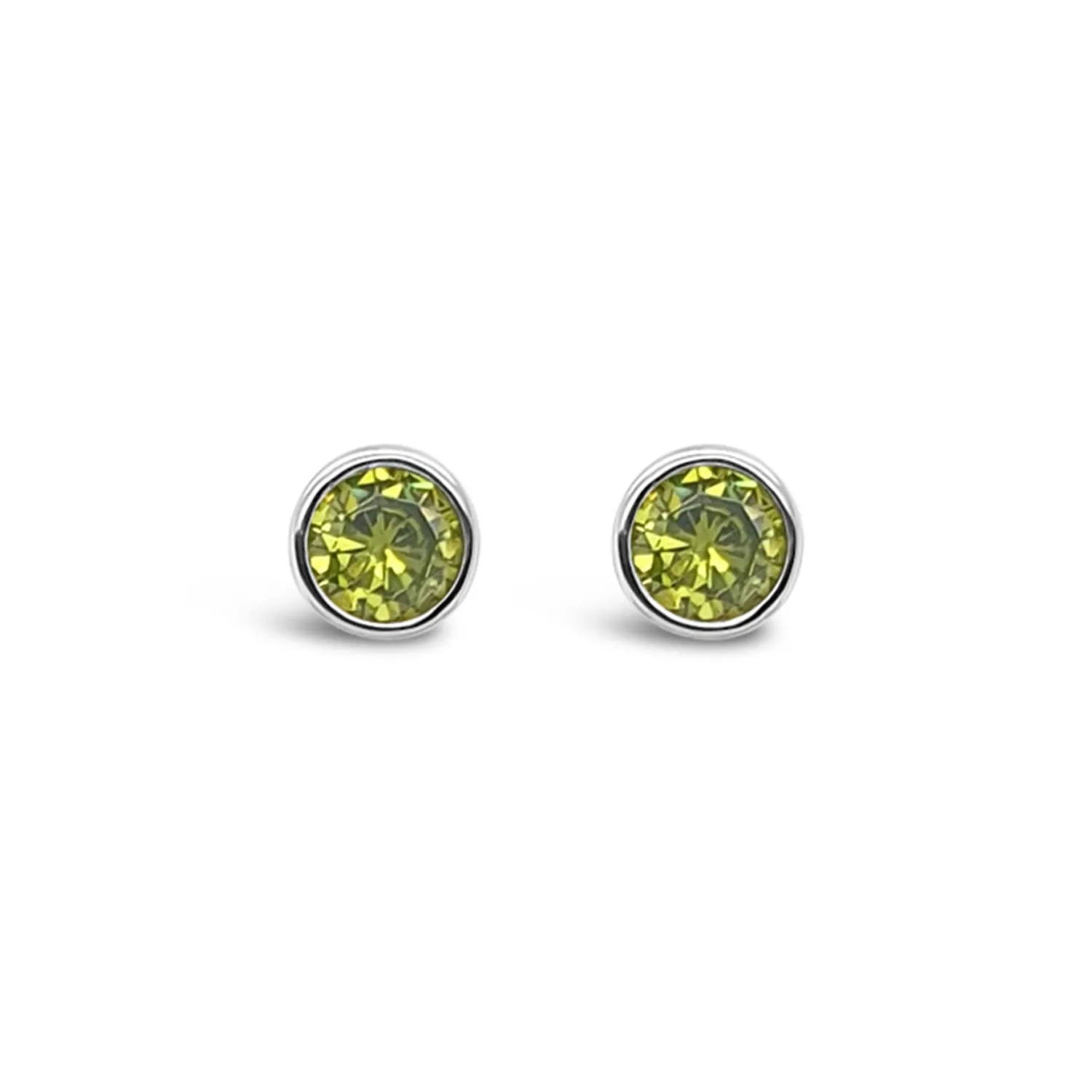 Absolute Birth Stone Stud Earrings, August