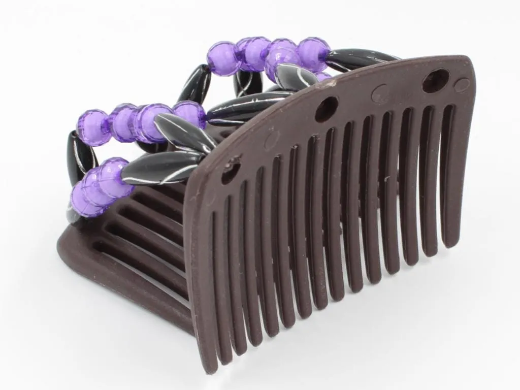 African Butterfly Chameleon Hair Comb - Dalena Brown 39