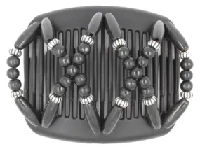 African Butterfly Hair Comb - Beada Black 137