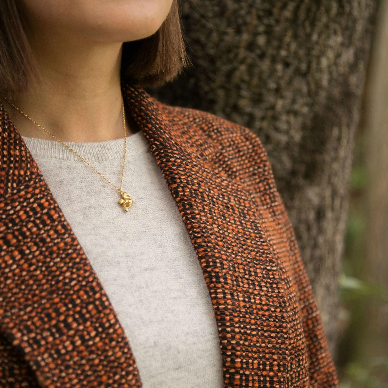 Alex Monroe Squirrel and Acorn Necklace