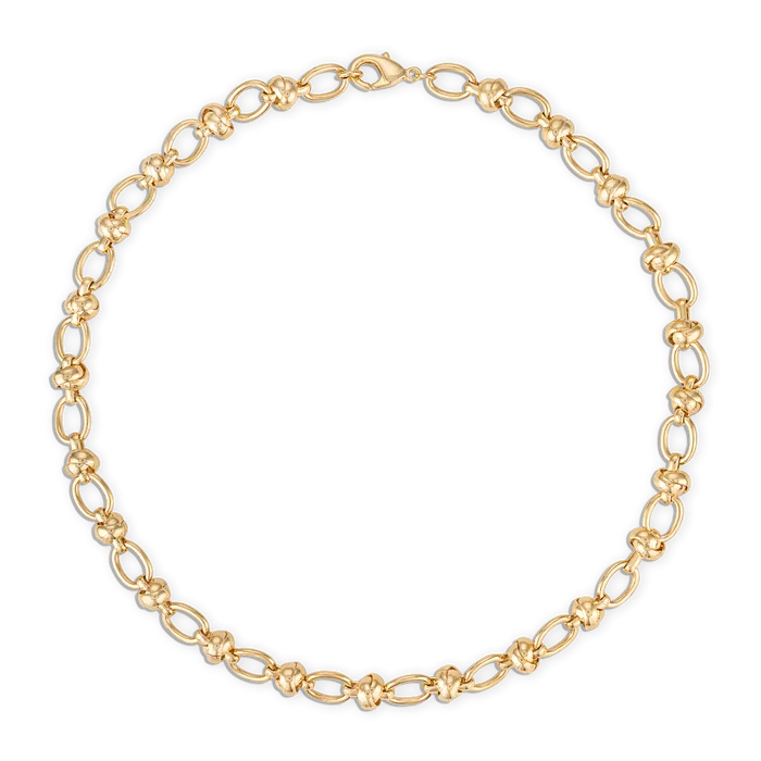 Alexa Leigh - Knotted Chain Necklace in Gold 15"