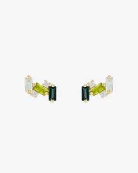 Amalfi Burst Green Ombre Studs