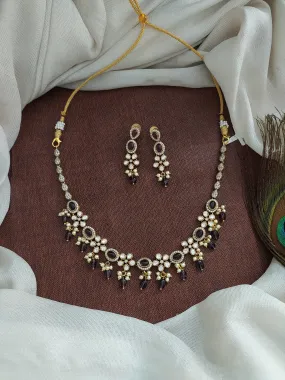 Amazing Matt-Victorian Necklace Set with Graceful Drops