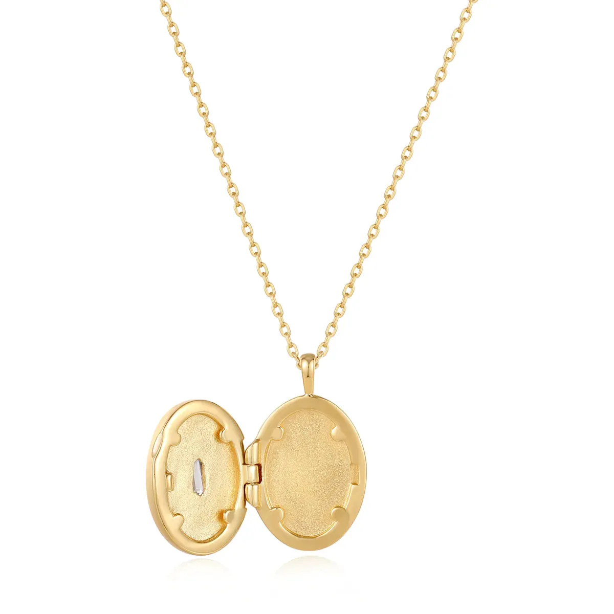 Ania Haie Gold Sparkle Locket Pendant Necklace