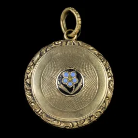 Antique Georgian Forget Me Not Locket 18Ct Gold Circa 1830