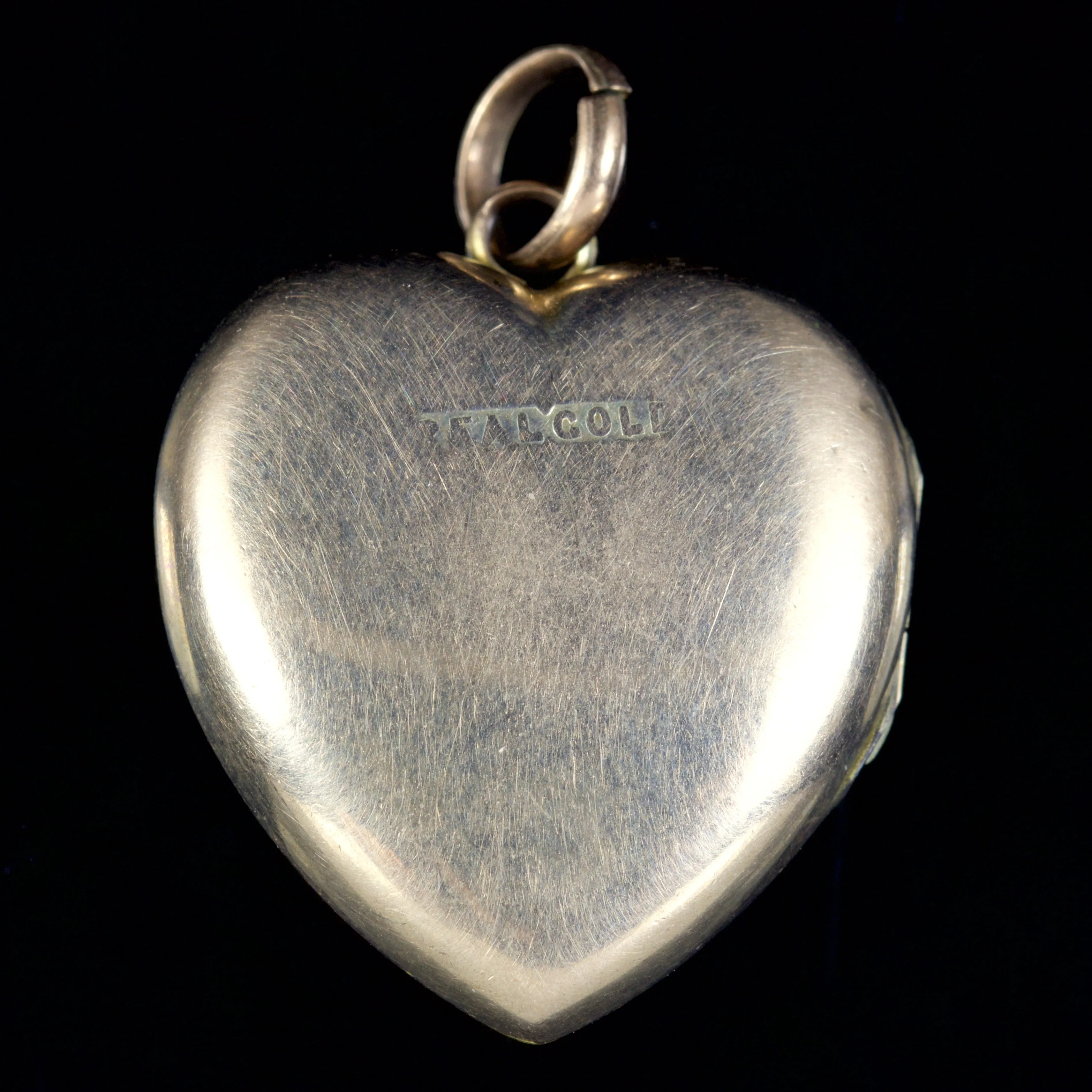 Antique Victorian Turquoise Pearl Heart Locket 9Ct Gold Circa 1900