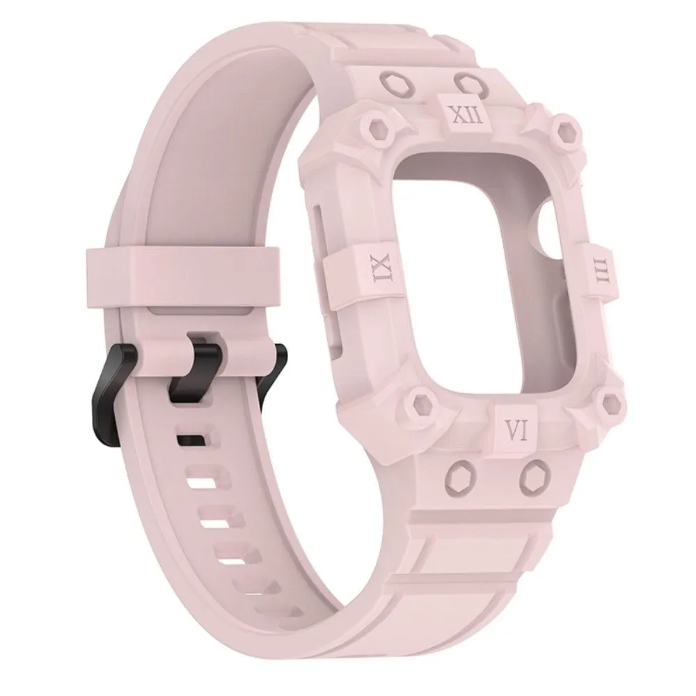 Apple Watch (41mm) cool silicone watch strap with cover - Pink