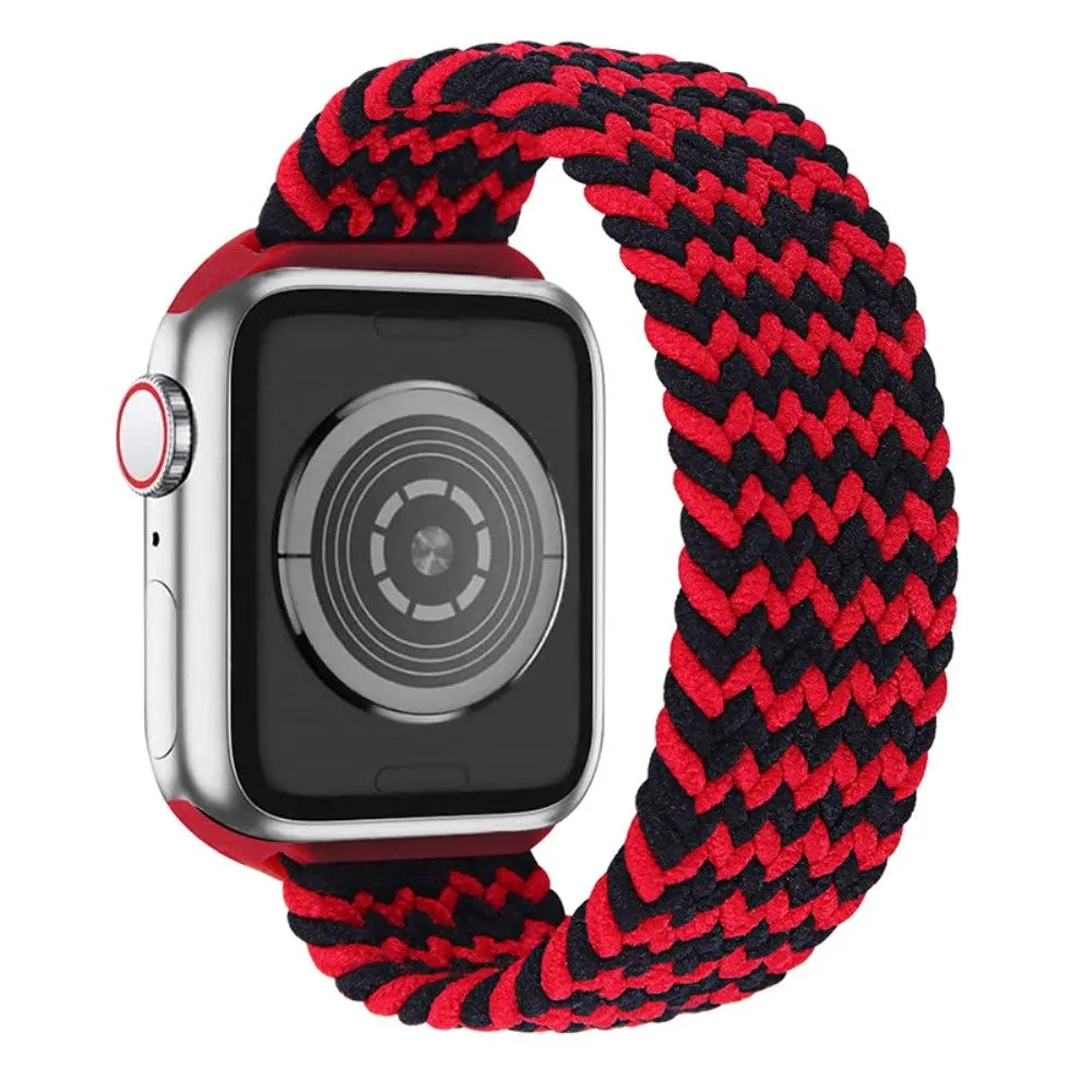 Apple Watch (41mm) elastic watch strap - Black / Red / Size: M