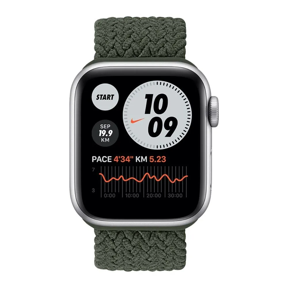 Apple Watch (41mm) elastic watch strap - Olive Green / Size: L