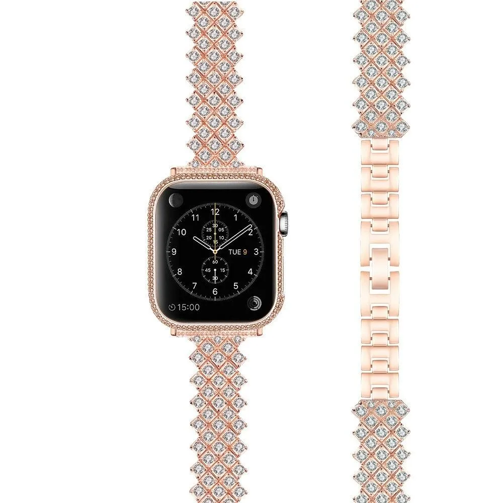 Apple Watch (41mm) rhinestone alloy watch strap - Rose Gold