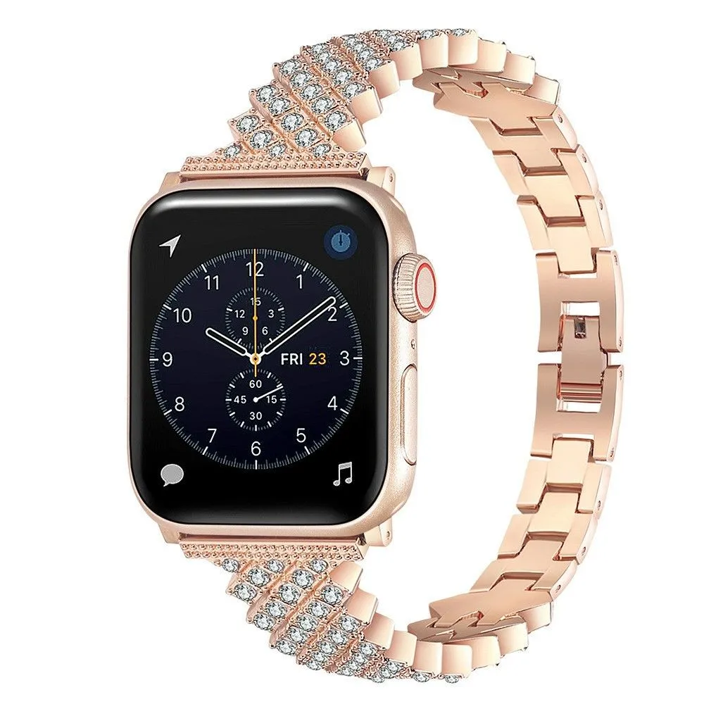 Apple Watch (41mm) rhinestone alloy watch strap - Rose Gold