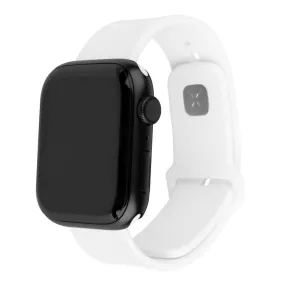 Apple Watch (42/44/SE/45/46/49mm) Fixed Wide Sporty Silikone Rem Sæt - Hvid