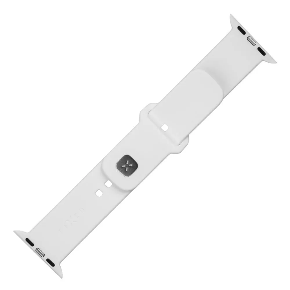 Apple Watch (42/44/SE/45/46/49mm) Fixed Wide Sporty Silikone Rem Sæt - Hvid