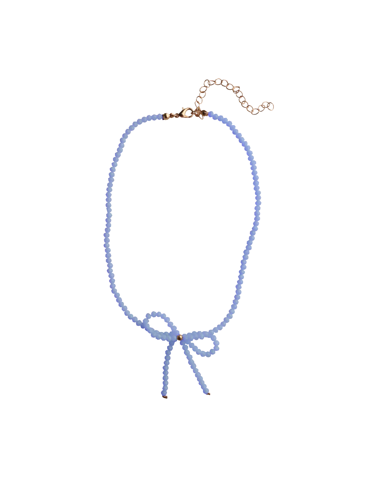 AVA BOW NECKLACE LIGHT BLUE