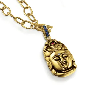 Award-Winning 'Buddha of Compassion' Charm 18kt Green Gold