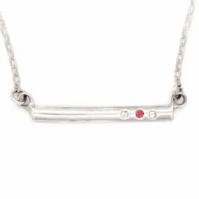 Balance Bar Ruby & Diamonds Pendant