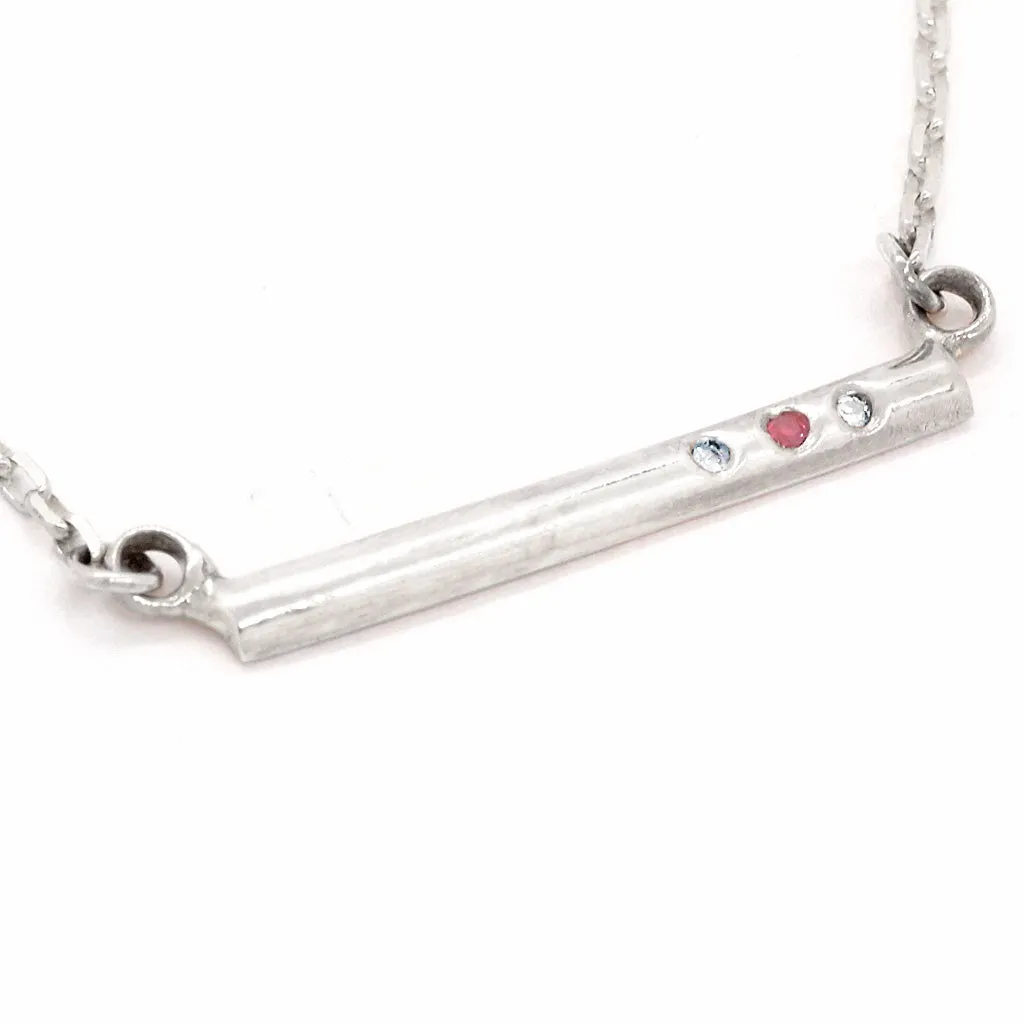 Balance Bar Ruby & Diamonds Pendant