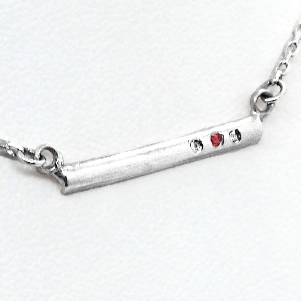 Balance Bar Ruby & Diamonds Pendant