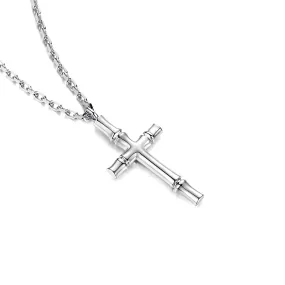 Bamboo Cross Necklace