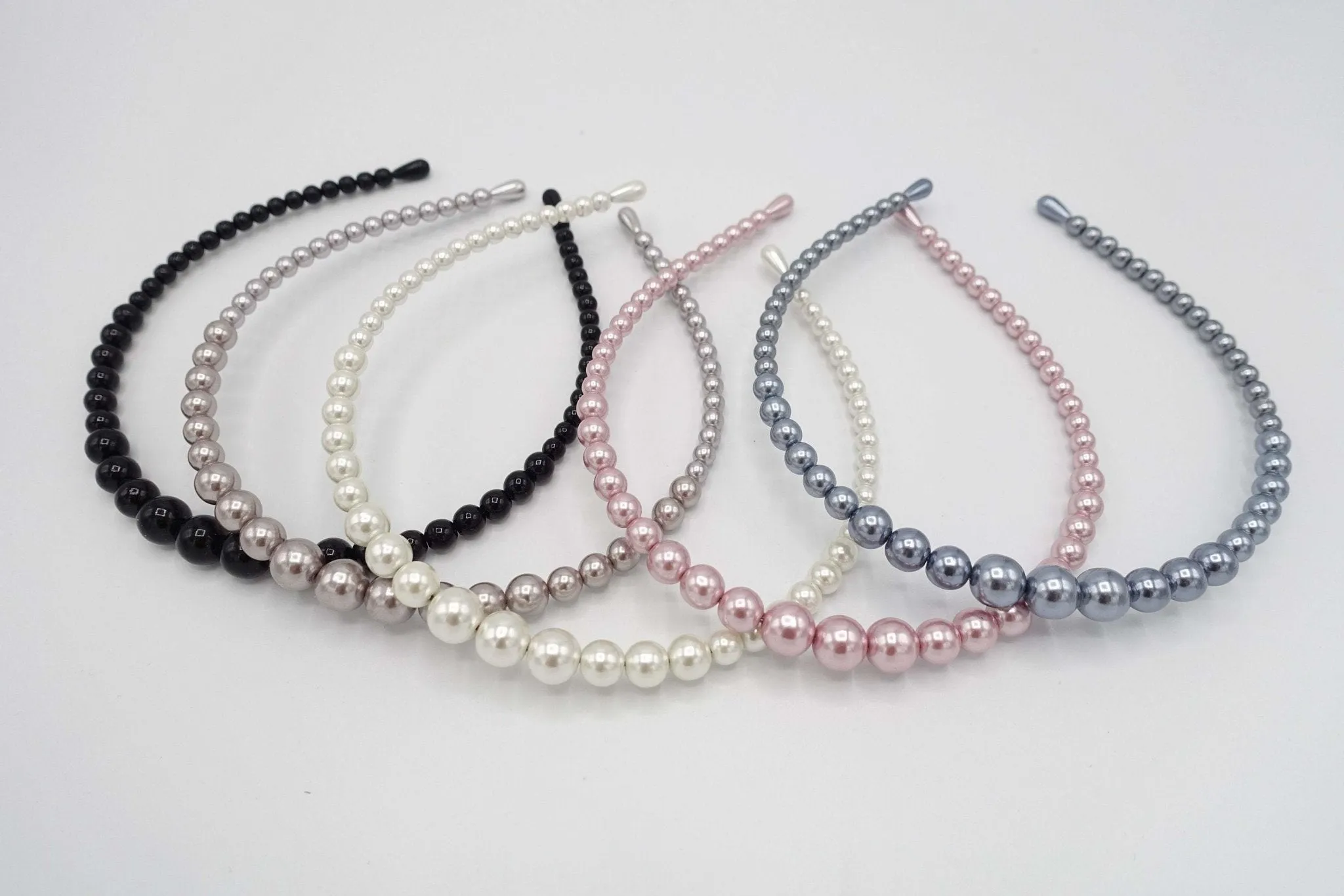 basic pearl beaded headband simple hairband