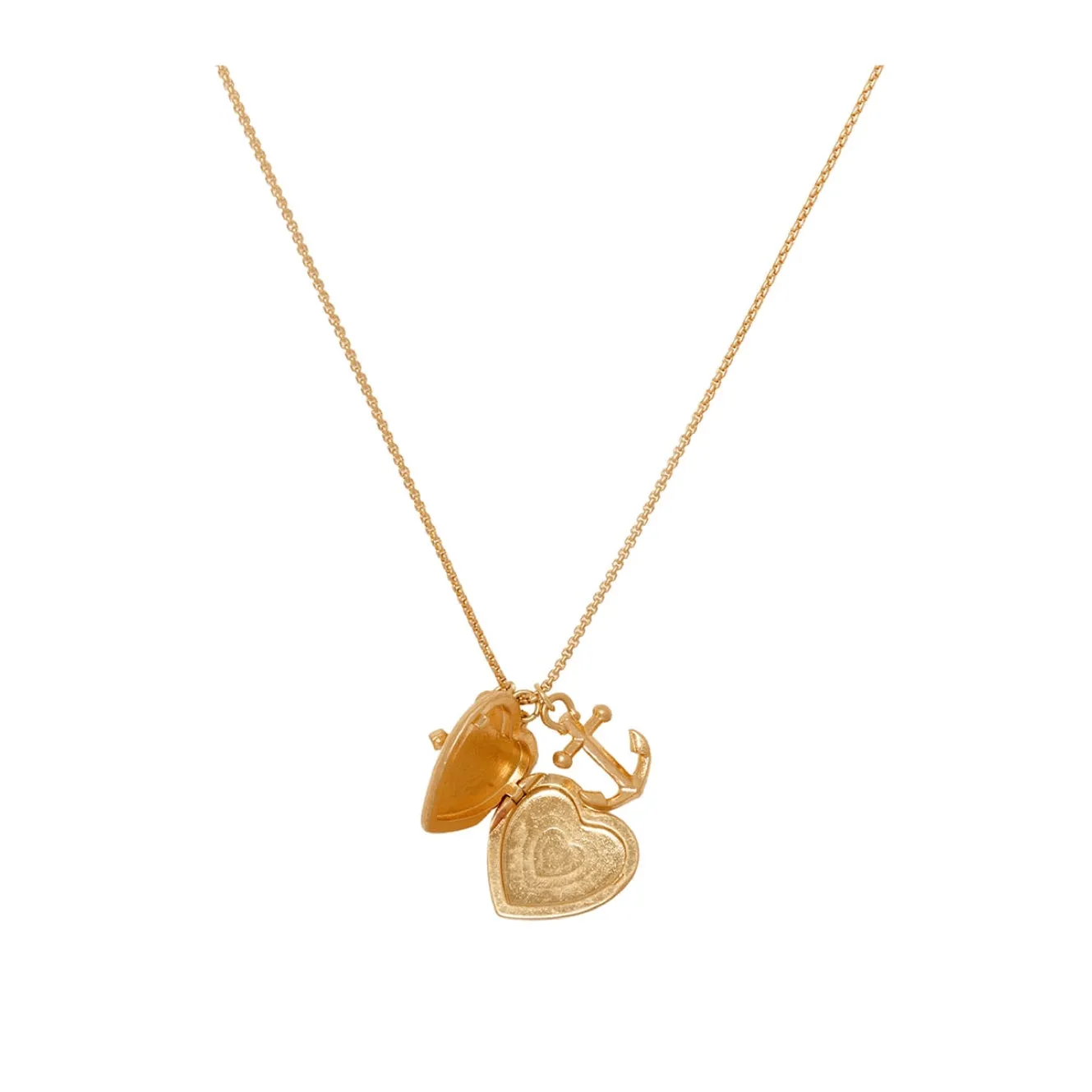 Bibi Bijoux Faith , Hope & Charity Heart Locket Necklace