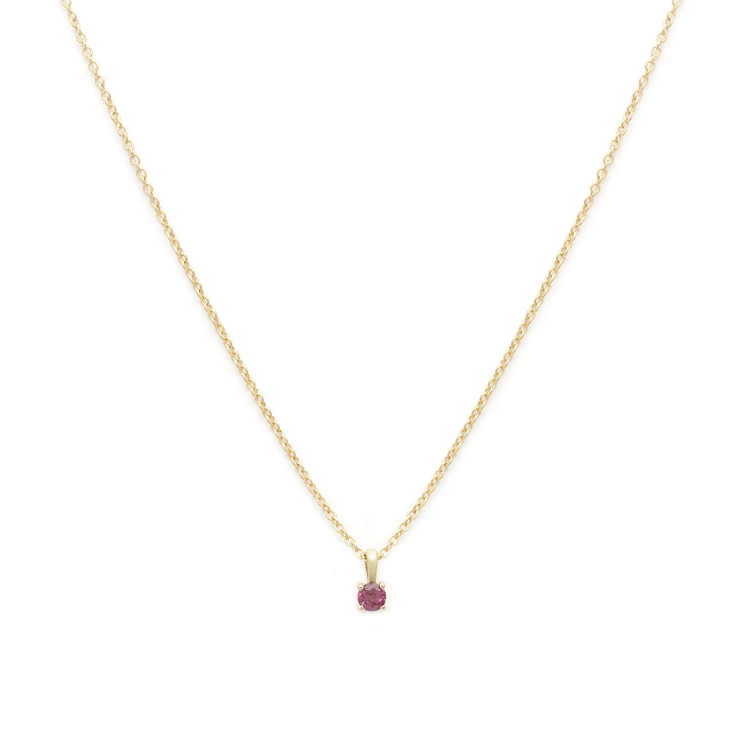 Birthstone Necklace | Gold & Ruby