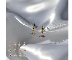 Birthstone Star Earrings