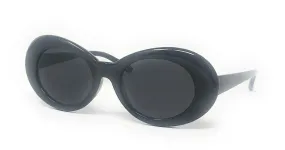 Black 1960s Mod Inspired Sunglasses