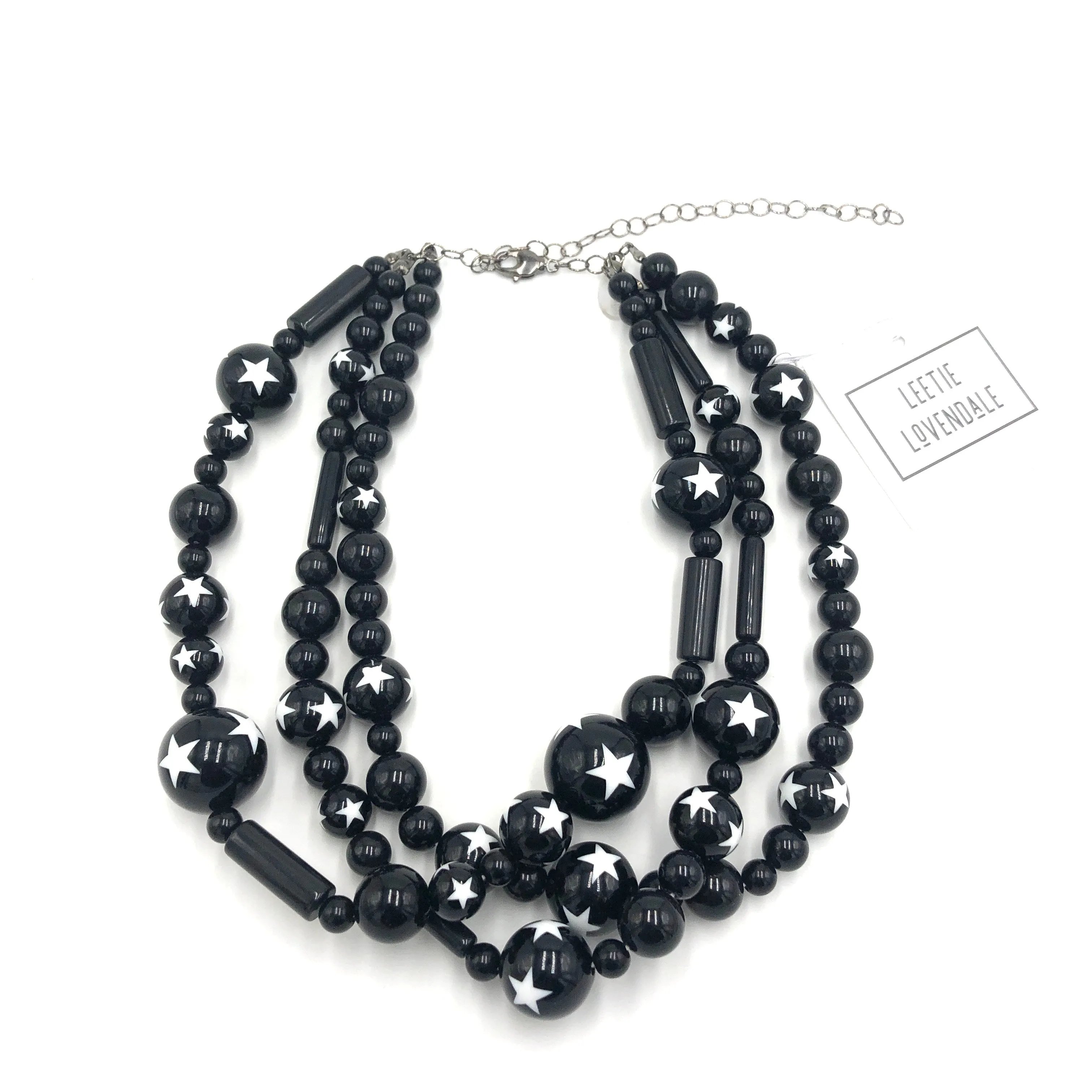 Black & White Super Star Morgan Necklace