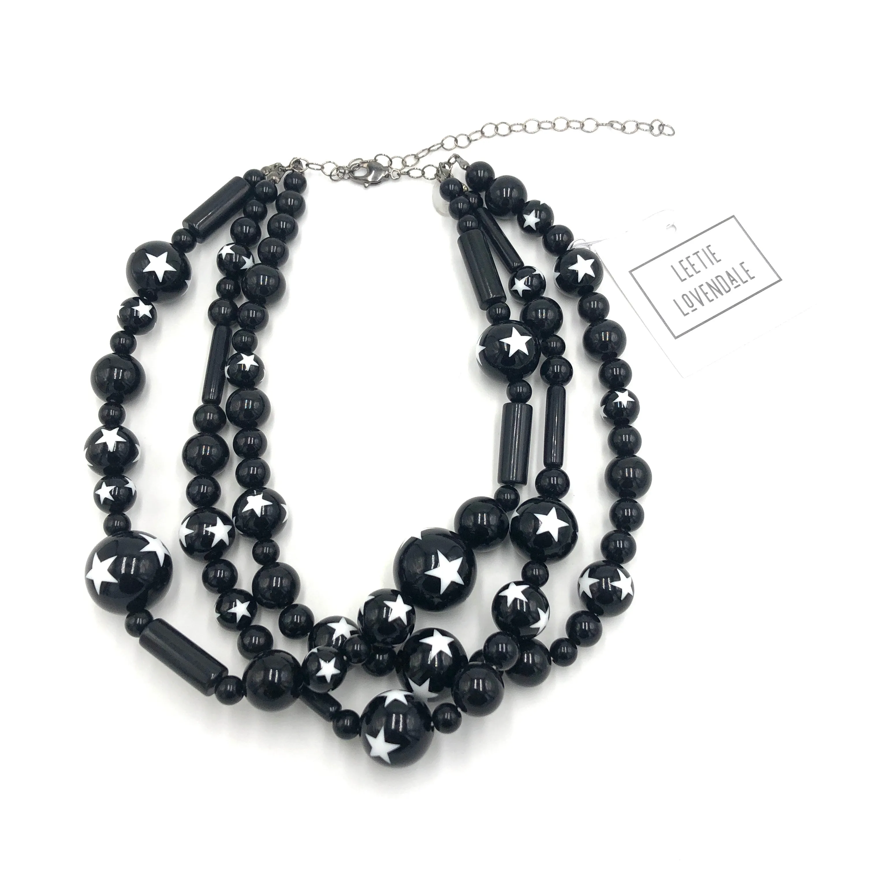 Black & White Super Star Morgan Necklace