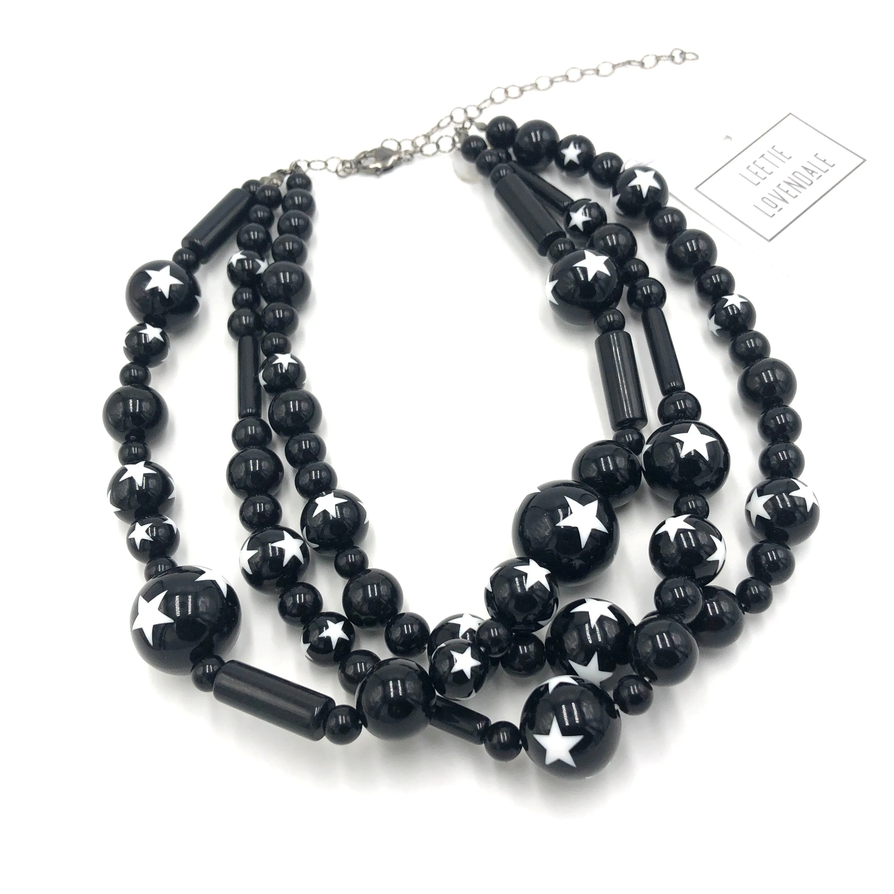 Black & White Super Star Morgan Necklace