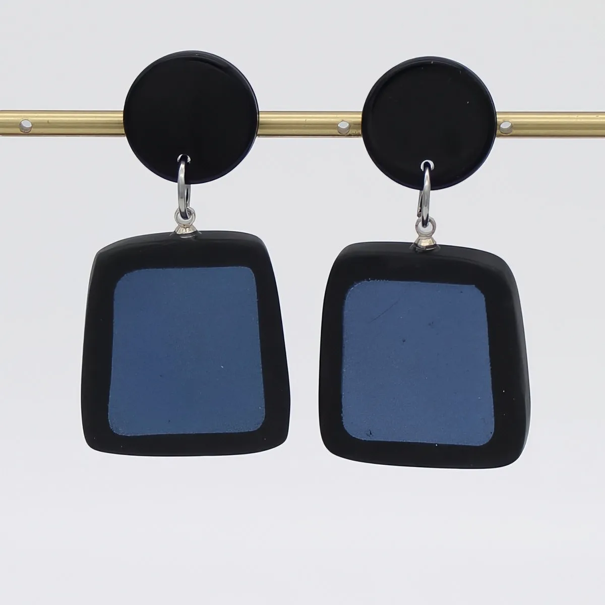 Black and Blue Stori Statement Earrings