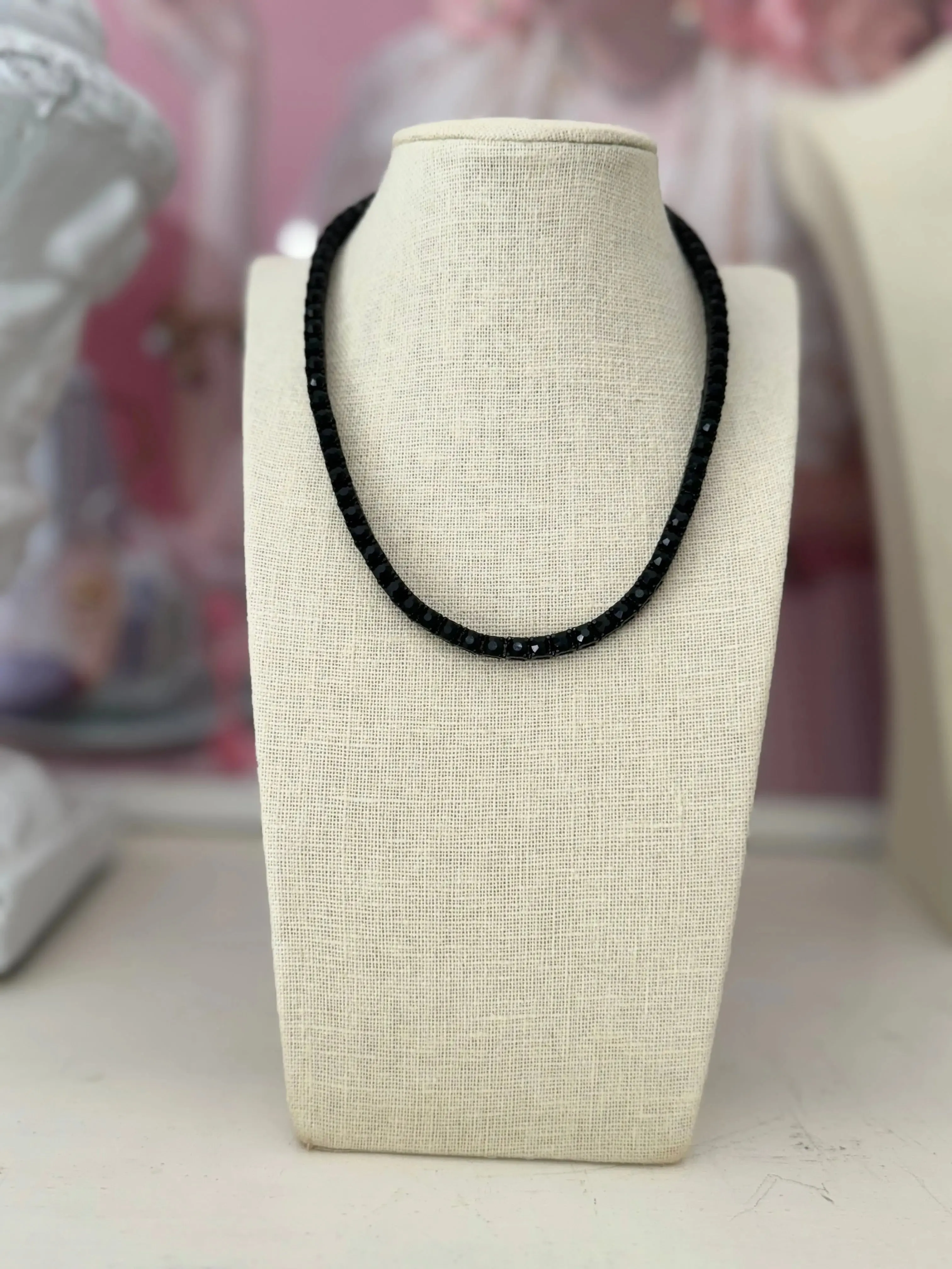 Black Jewel Necklace - Short