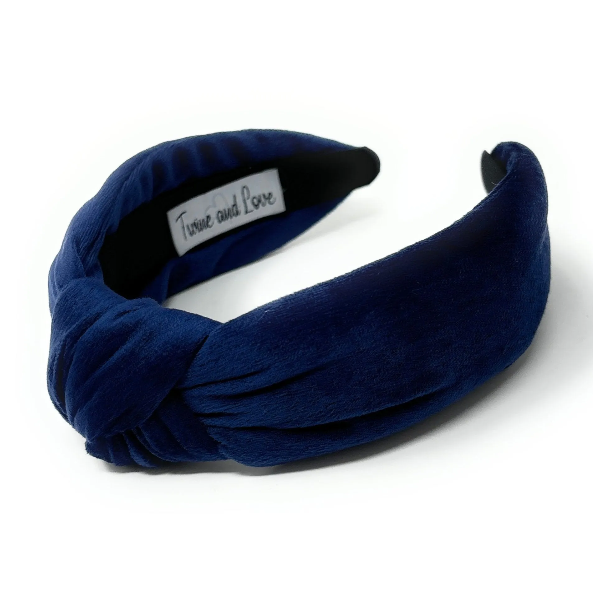 Blue Velvet Knot Headband