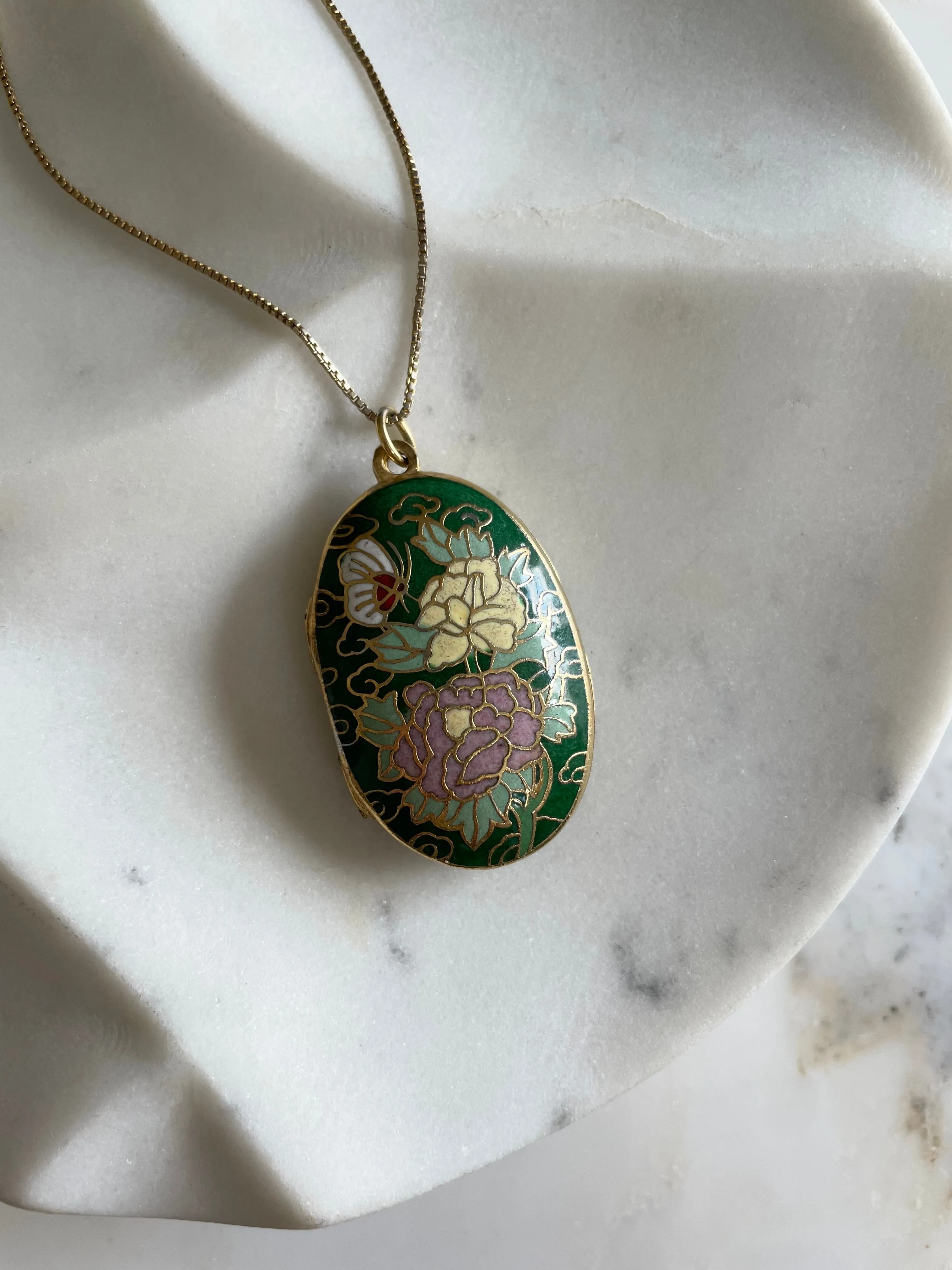 Bosque 1960s Cloisonné Locket