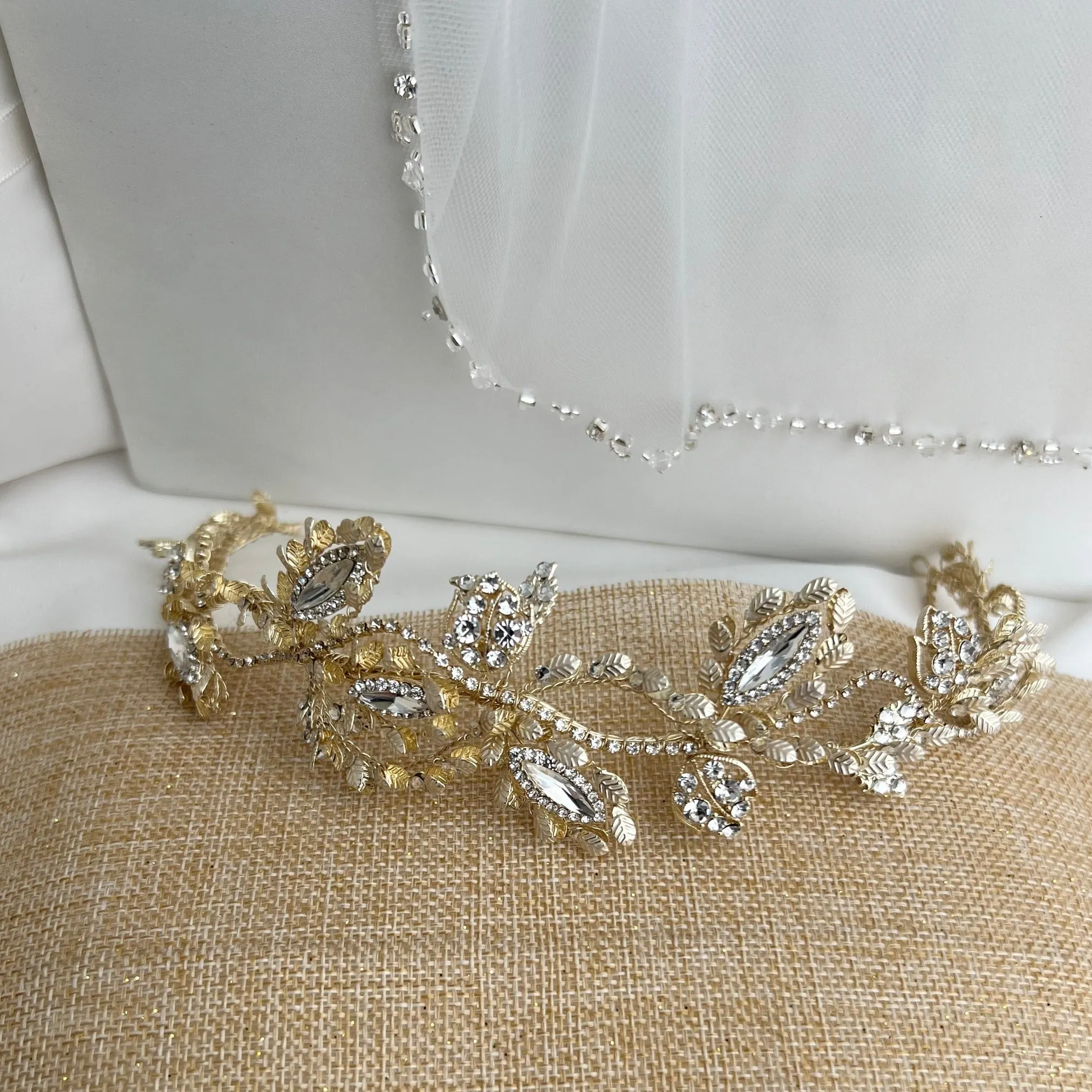 Bridal Headband , Quinceanera Headband, Flexible headband for wedding